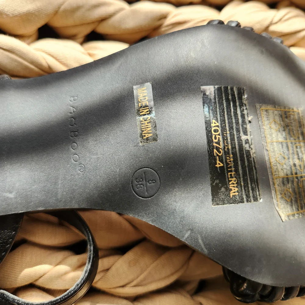 Black Braided Strap Heels - Picture 5 of 5